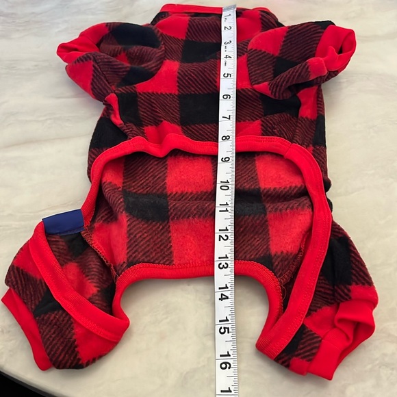 Frisco Dog Plush Cozy Fleeze PJs. Red Plaid. Medium NWT! - Picture 5 of 5